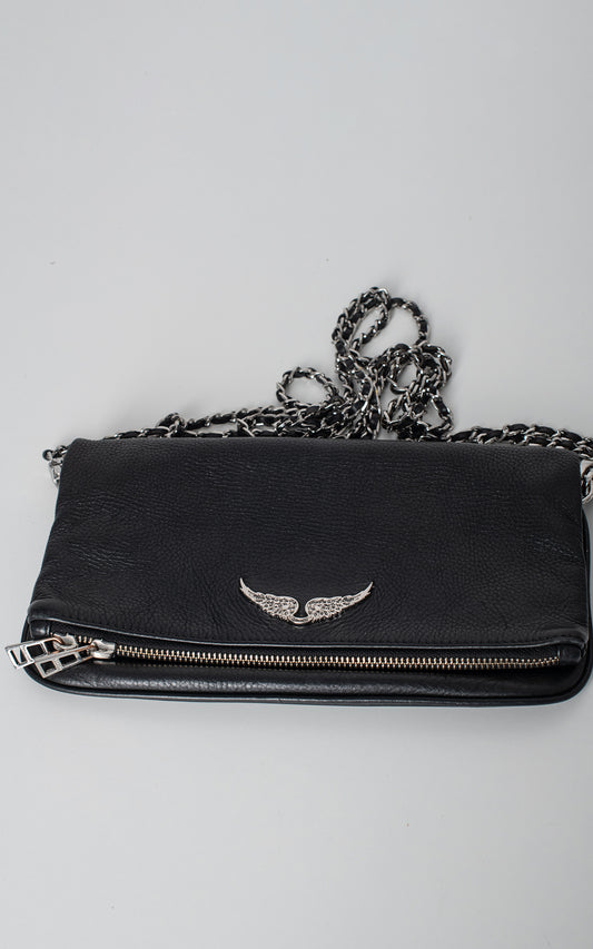 Bolso de rock negro piel