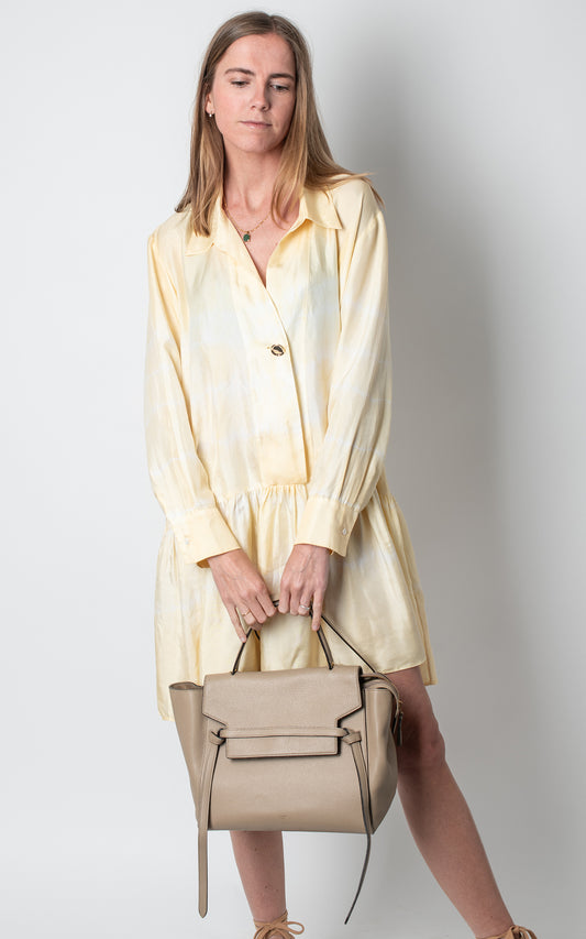 Vestido amarillo camisero