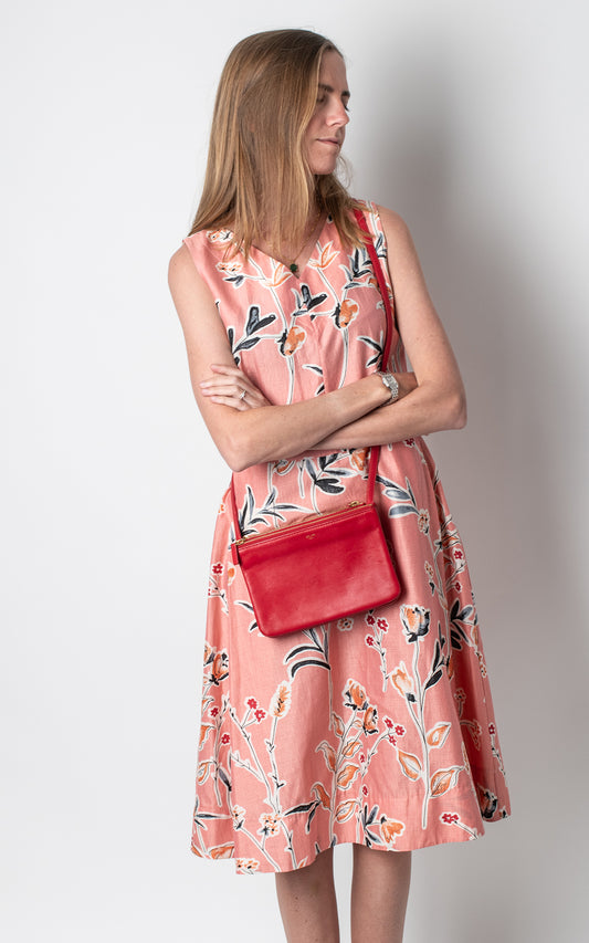 Vestido rosa flores
