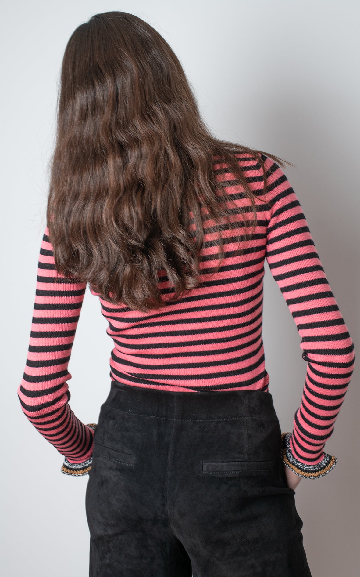 Pinko Jersey Rayas Rosa