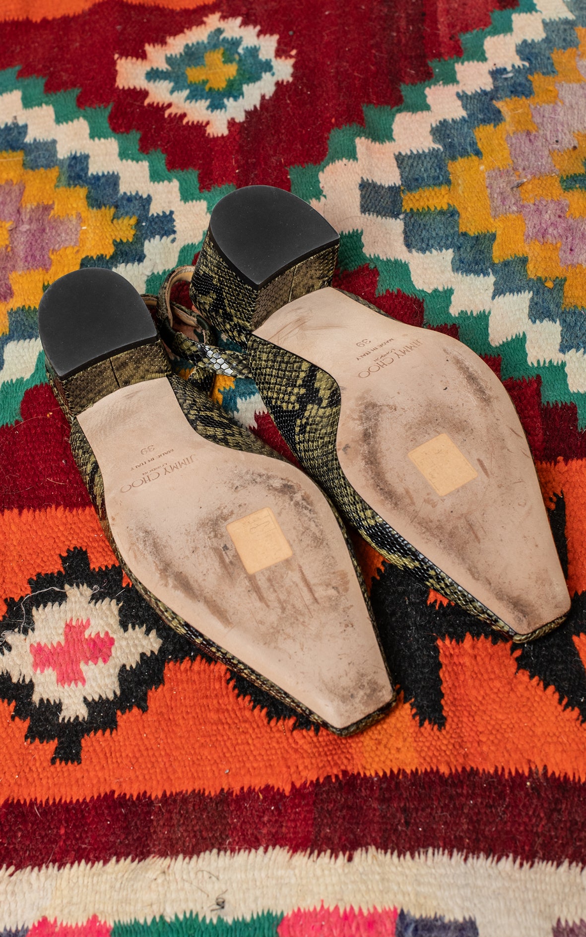 Zapatos verdes serpiente