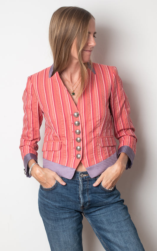 Blazer rosa y morada