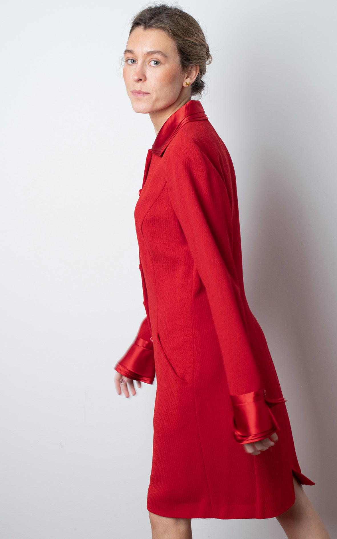 Vestido rojo camisero