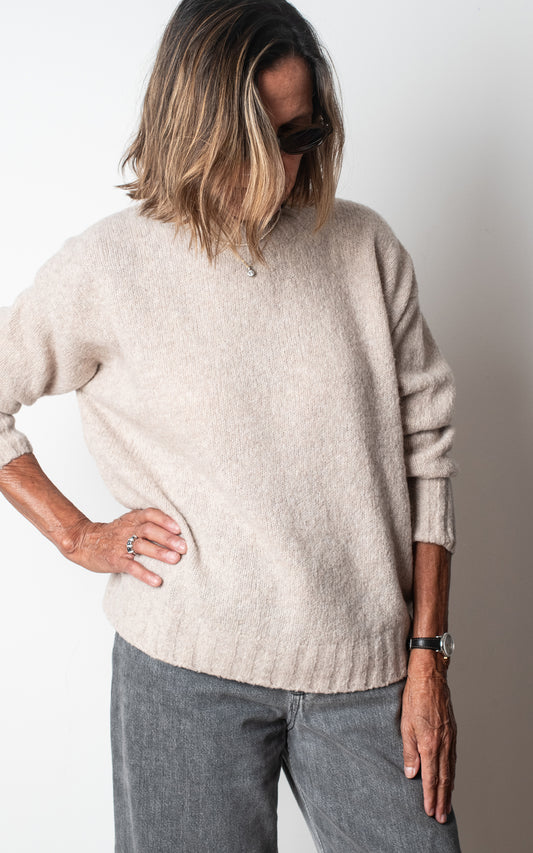 Jersey punto beige