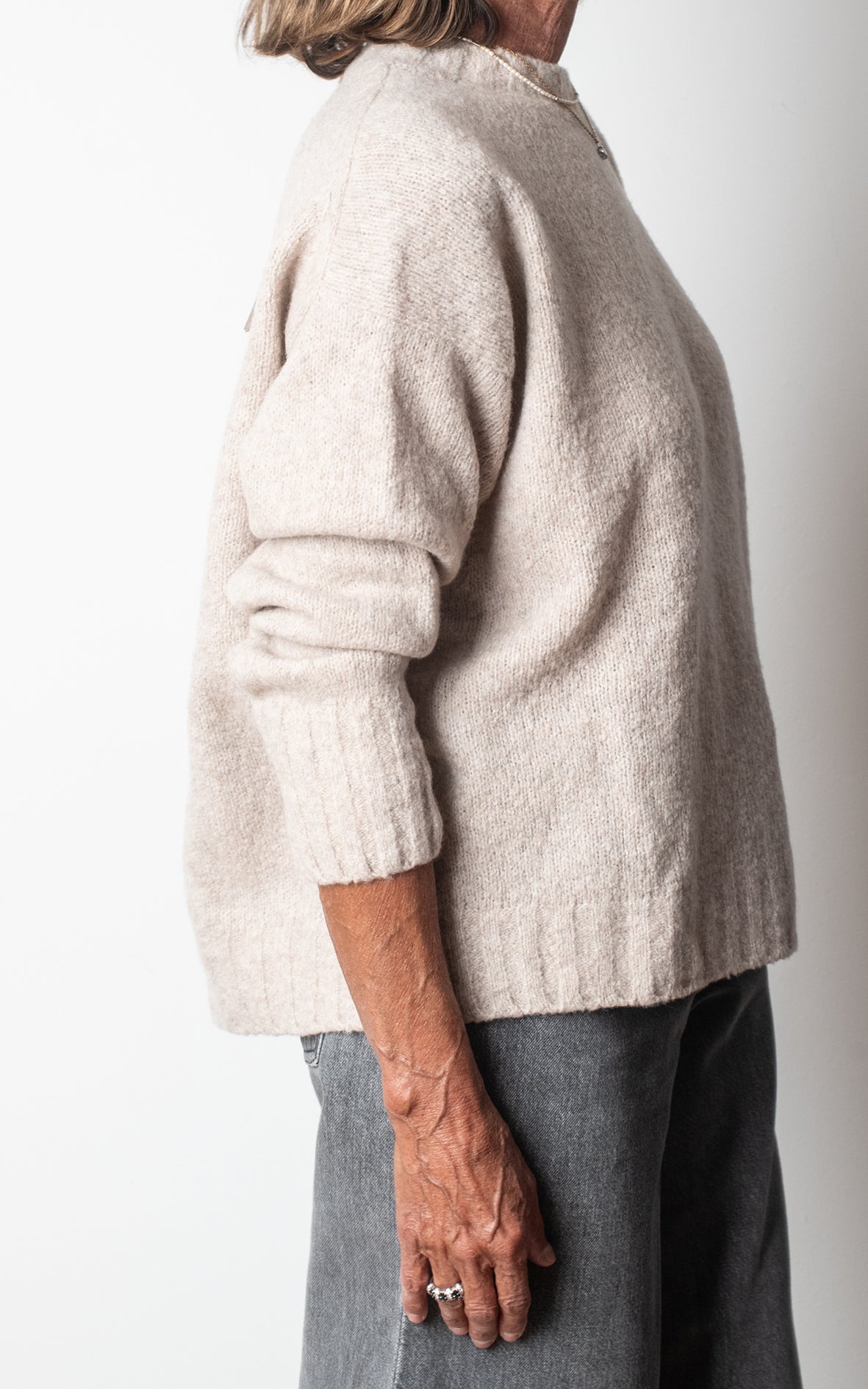 Jersey punto beige
