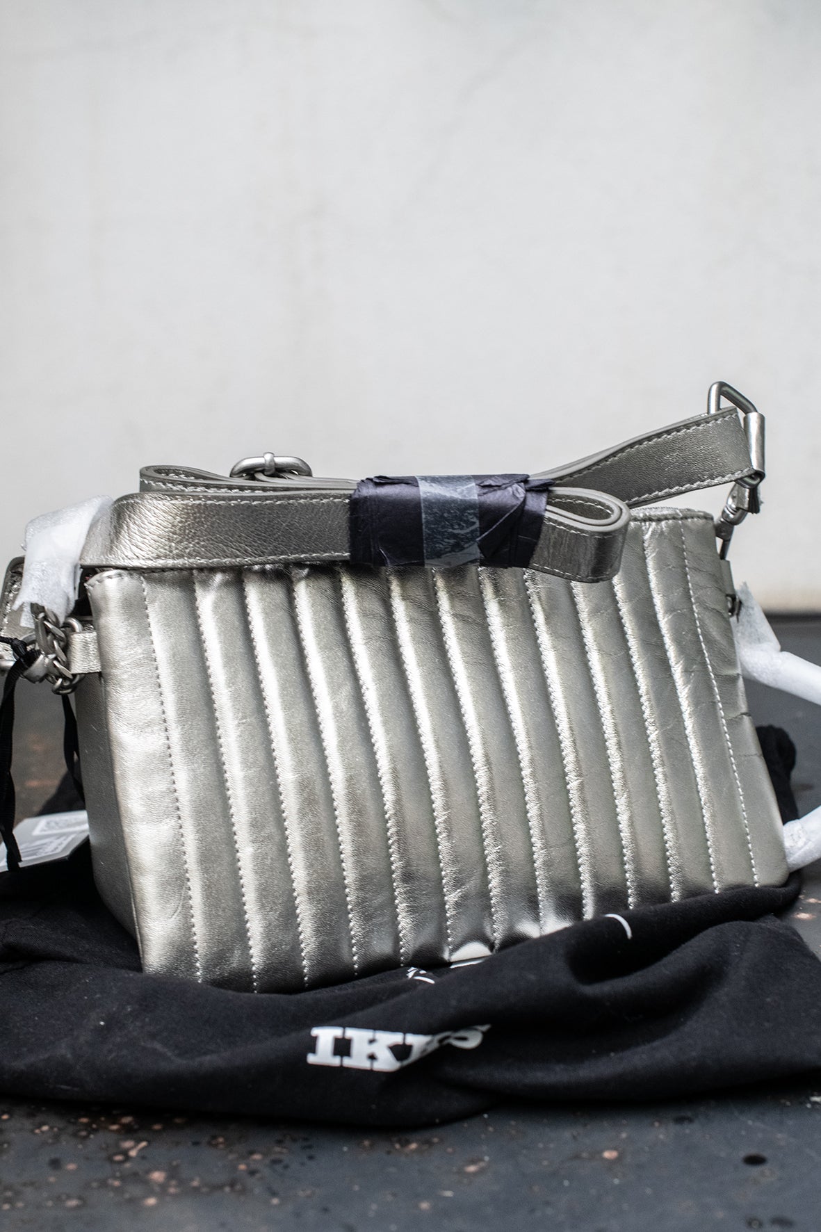 Bolso plateado segregable (rimini)