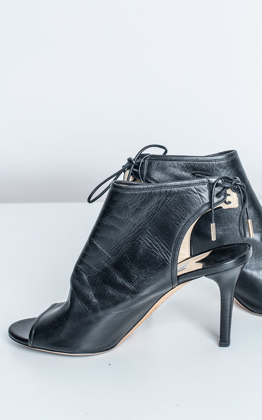 Sandalias de piel negras