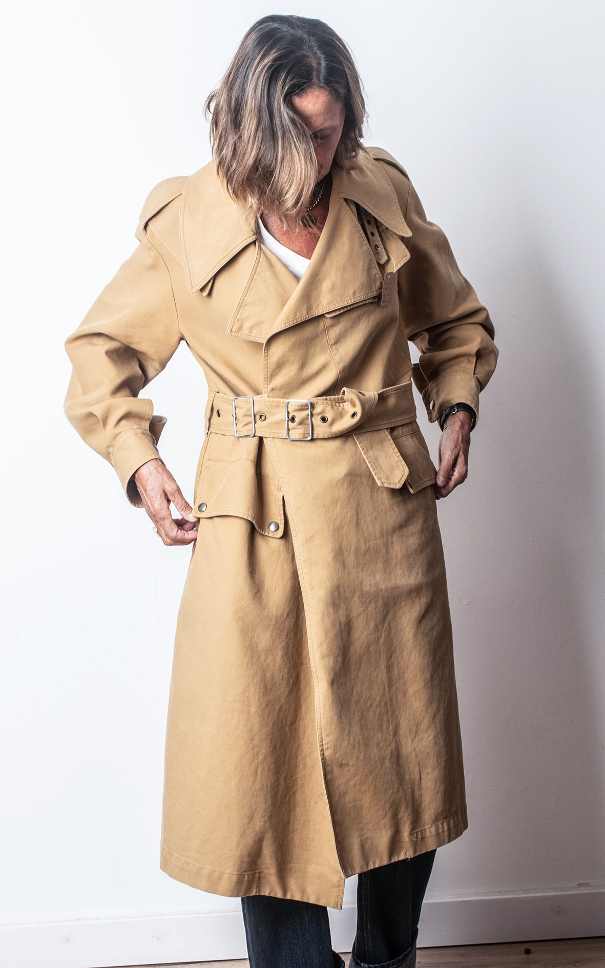 Gabardina marron