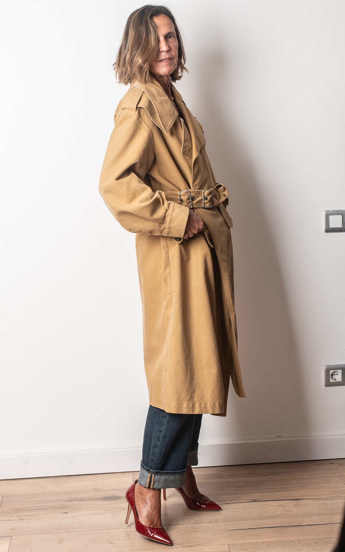 Gabardina marron