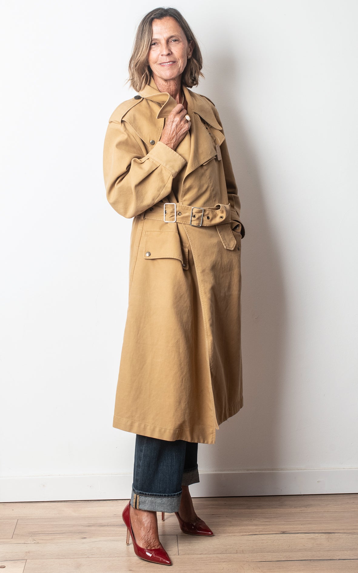 Gabardina marron