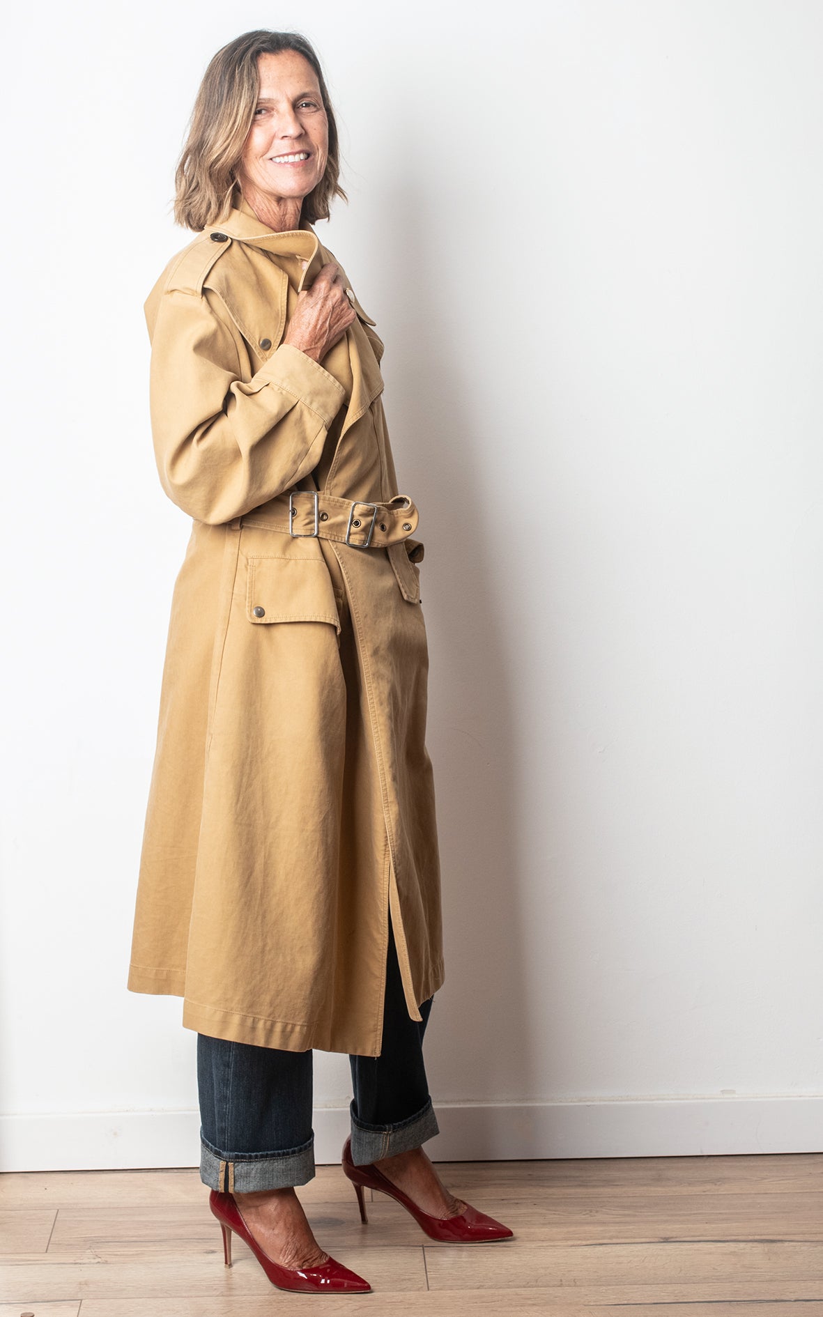 Gabardina marron