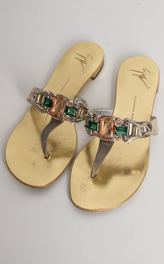 Sandalias doradas Giuseppe Zanotti