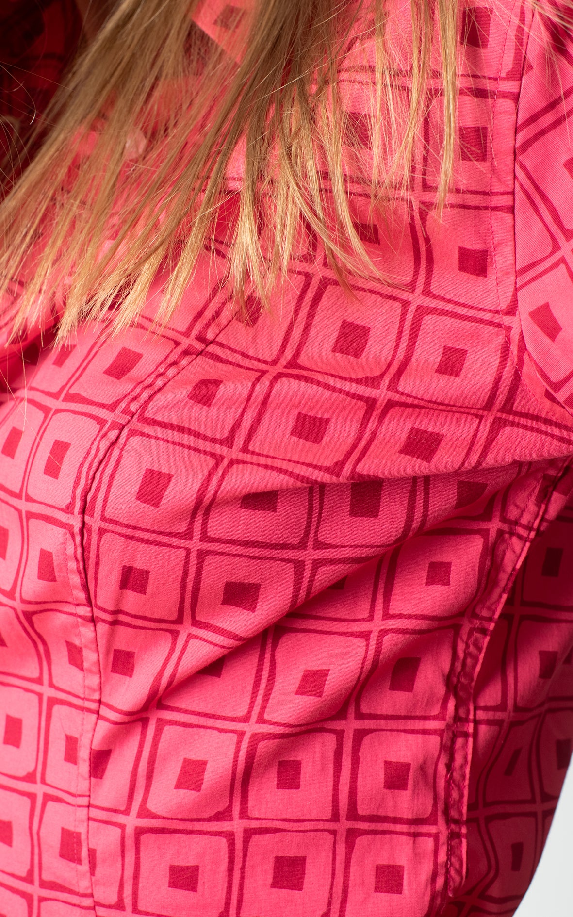 Camisa geométrica fucsia