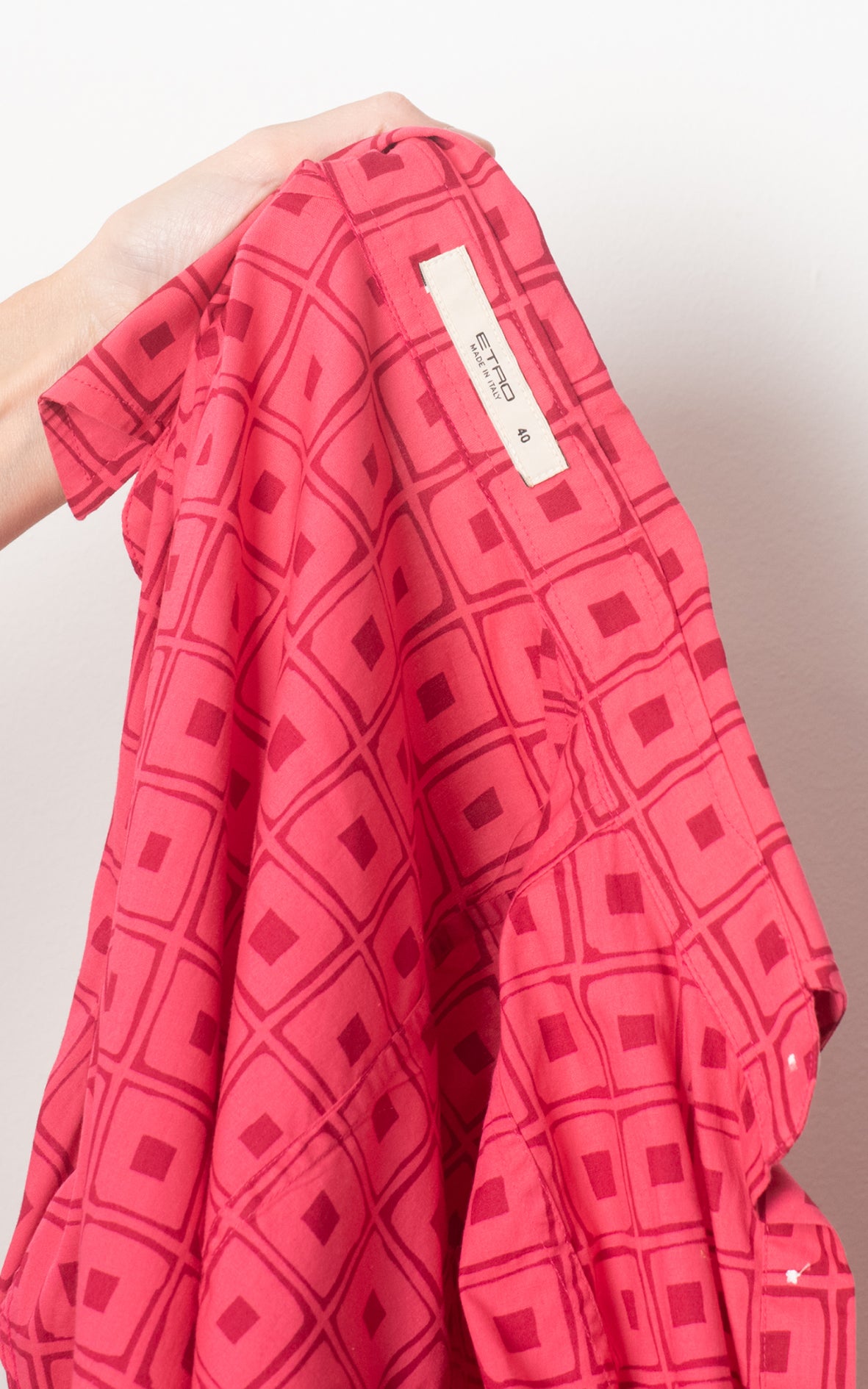 Camisa geométrica fucsia