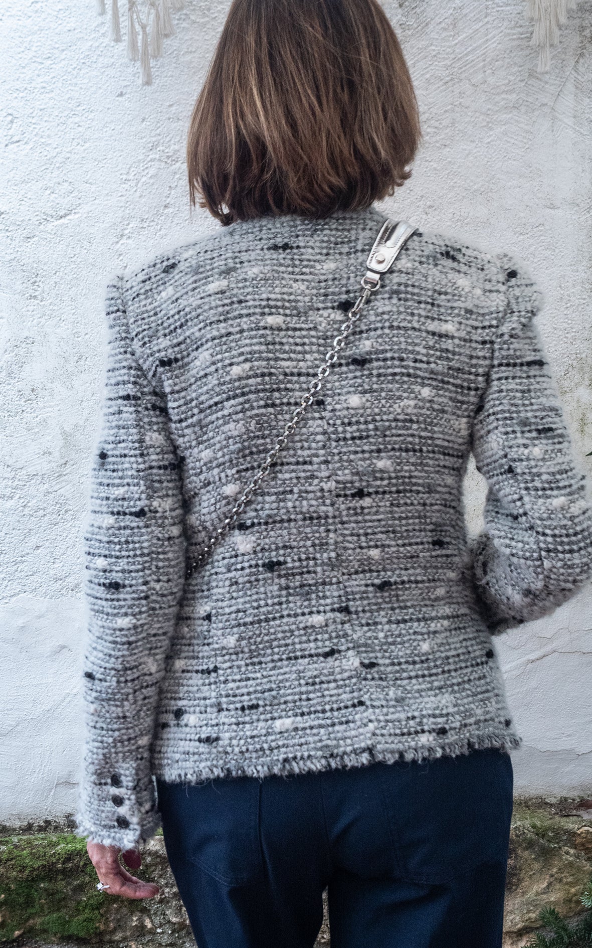 Blazer gris jaspeada